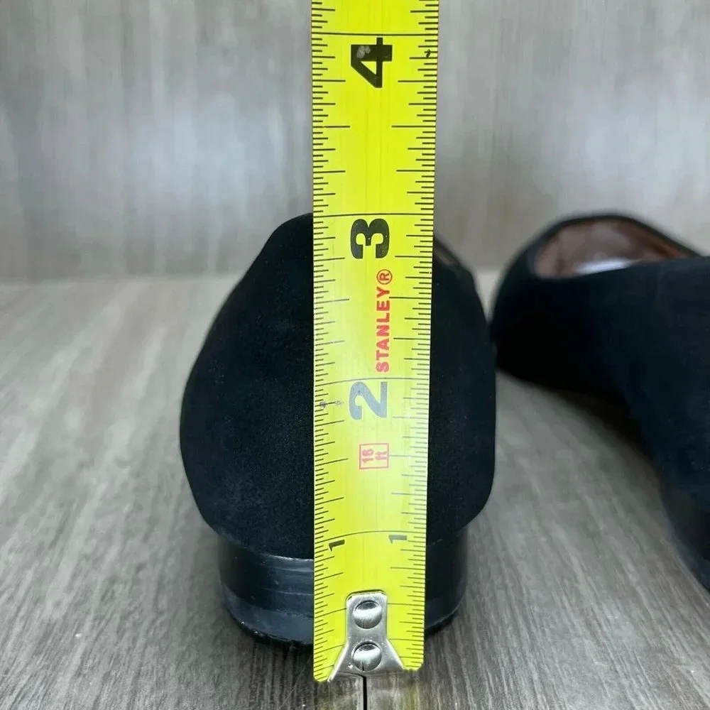 Caslon Shoes Womens Sz 7M Laurel Pointed Toe Water Resistant Flats Leather Black - Picture 12 of 12